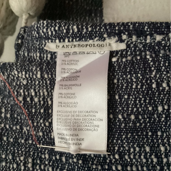 Anthropologie Kamryn Throw Tassle Blanket boho 50x60 - Picture 6 of 9